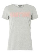 Dorothy Perkins Grey Hamptons Slogan Motif T-shirt