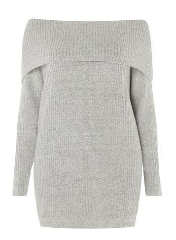 Dorothy Perkins Dp Curve Grey Bardot Jumper