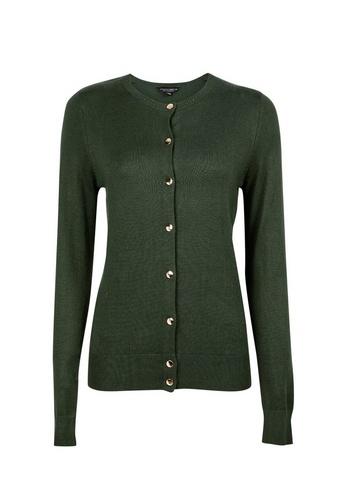 Dorothy Perkins Khaki Gold Button Cardigan