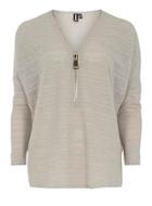 Dorothy Perkins *izabel London Light Grey Top