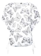 *izabel London Multi Colour Butterfly Print Casual T-shirt