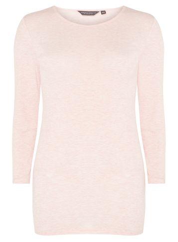 Dorothy Perkins *tall Pink Long Sleeve Crew Neck Top