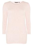 Dorothy Perkins *tall Pink Long Sleeve Crew Neck Top