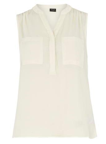 Dorothy Perkins * Vila White Pocket Blouse