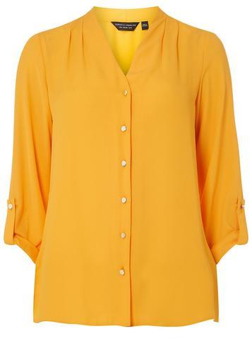 Dorothy Perkins Orange Pleat Shirt