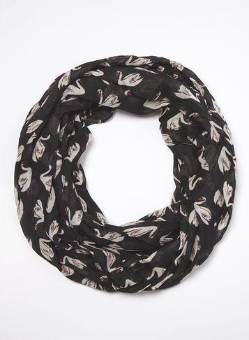 Dorothy Perkins Black Swan Print Snood