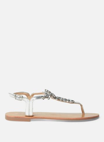 Dorothy Perkins Silver 'fabrice' Diamante Sandals