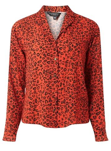 Dorothy Perkins Red Leopard Print Pyjama Shirt