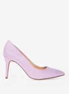 Dorothy Perkins Wide Fit Lilac Microfibre 'electra' Court Shoes