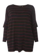 Dorothy Perkins Dp Curve Black Frill Sleeve Top