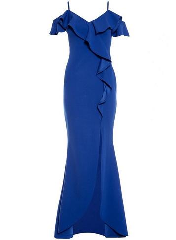 *quiz Navy Cold Shoulder Maxi Dress