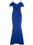 *quiz Navy Cold Shoulder Maxi Dress
