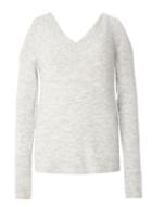 Dorothy Perkins *tall Grey V-neck Cold Shoulder Jumper