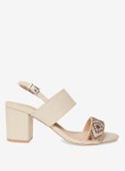 Dorothy Perkins Cream 'skittle' Beaded Sandals