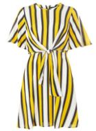 Dorothy Perkins Yellow And White Knot Skater Dress