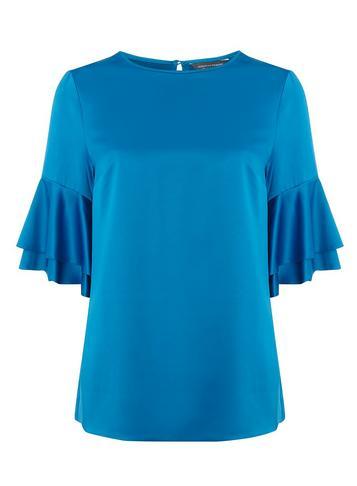 Dorothy Perkins *tall Satin Ruffle Blouse