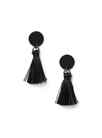 Dorothy Perkins Black Mini Tassel Earrings