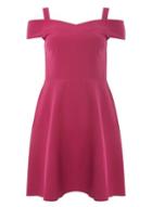 Dorothy Perkins Fuschia Bardot Fit And Flare Dress