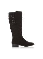 *head Over Heels By Dune Black Tobi Ladies Knee High Boots