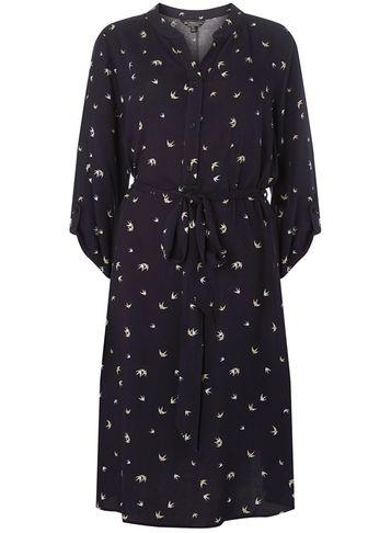 Dorothy Perkins *billie & Blossom Curve Navy Shirt Dress