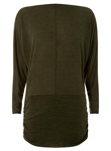 Dorothy Perkins Khaki Batwing Tunic Top