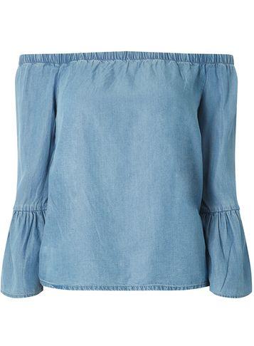 Dorothy Perkins *only Blue Off Shoulder Top
