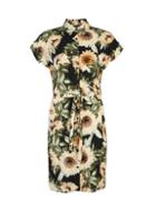 Dorothy Perkins Multi Colour Sunflower Print Shirt Dress