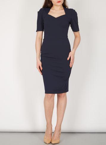 Dorothy Perkins *feverfish Navy Crepe Bolero Dress