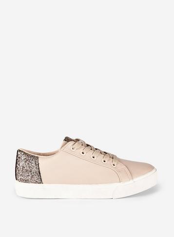 Dorothy Perkins Blush Glitter Inez Trainers