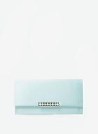 Dorothy Perkins Turquoise Pearl Bar Clutch Bag