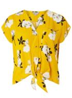 Dorothy Perkins Petite Yellow Floral Print Shirt