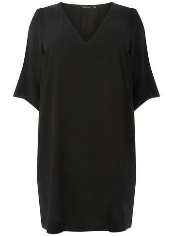 Dorothy Perkins *dp Curve Black V-neck Shift Dress