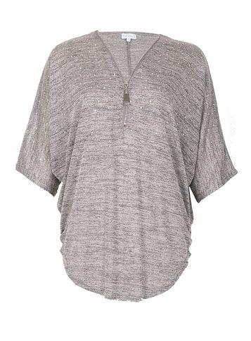 Dorothy Perkins *voulez Vous Grey Scatter Blouse