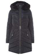 Dorothy Perkins *tall Navy Luxe Padded Jacket With Belt