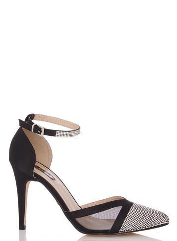 Dorothy Perkins *quiz Multi Coloured Satin Ankle Strap Court Shoes