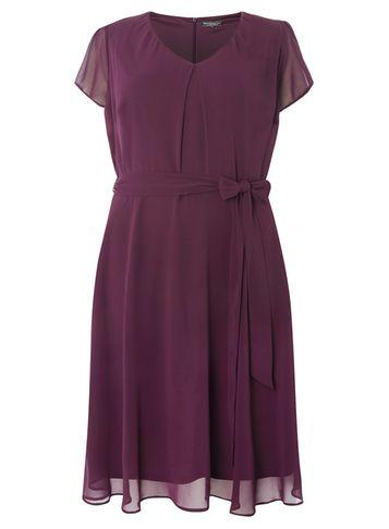 Dorothy Perkins *billie & Blossom Curve Purple Chiffon Dress