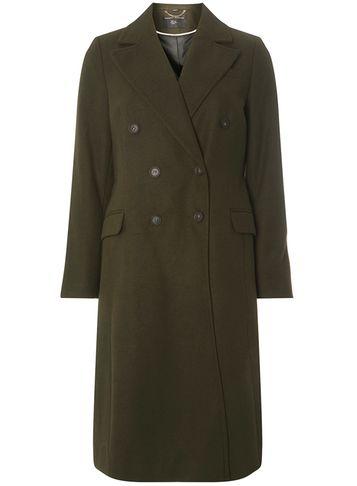 Dorothy Perkins Khaki Button Coat