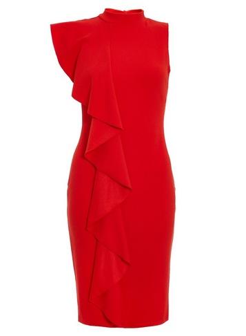 *quiz Orange High Neck Midi Dress