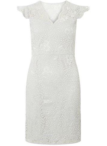 Dorothy Perkins Grey Stretch Lace Bodycon Dress