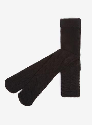 Dorothy Perkins Black Cable Chevron Tights