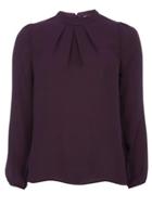 Dorothy Perkins Purple High Neck Blouse