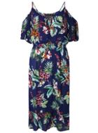Dorothy Perkins Blue Tropical Midi Dress
