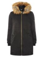 Dorothy Perkins Black And Neutral Parka