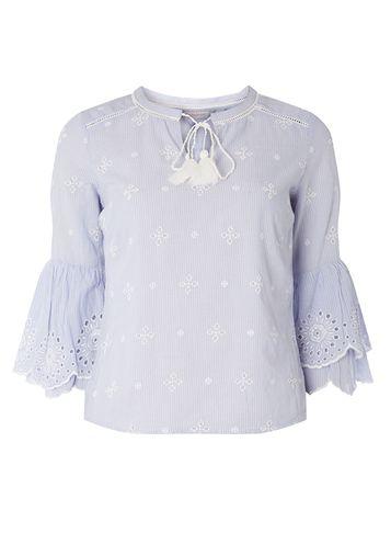Dorothy Perkins Petite Chambray Boho Top