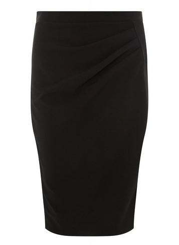 Dorothy Perkins *black Ruched Pencil Skirt