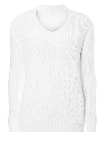 Dorothy Perkins Ivory Choker Jumper