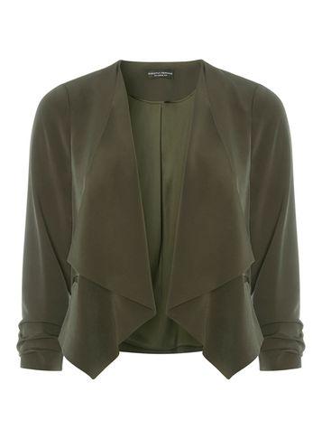 Dorothy Perkins Khaki Soft Waterfall Jacket