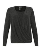 Dorothy Perkins *izabel London Silver Long Sleeve Top