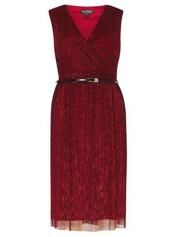 Dorothy Perkins *billie & Blossom Red Plisse Wrap Dress