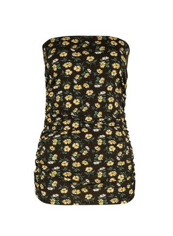 Dorothy Perkins Black Daisy Print Bandeau Top
